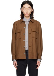 Hugo Boss BOSS Brown Relaxed-Fit Jacket