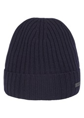 Hugo Boss BOSS Cable Knit Beanie in Dark Blue at Nordstrom