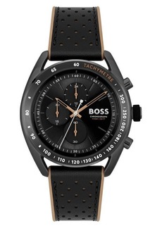 Hugo Boss BOSS Center Court Chronograph Leather Strap Watch