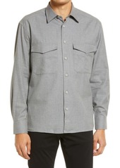 Hugo Boss BOSS Cole Relaxed Fit Cotton Button-Up Shirt in Medium Grey at Nordstrom