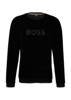Hugo Boss Boss Cotton Blend Velour Regular Fit Crewneck Sweatshirt