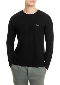 Hugo Boss Boss Cotton Blend Waffle Knit Long Sleeve Tee