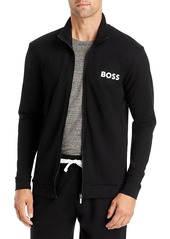 Hugo Boss Boss Ease Cotton Logo Print Full Zip Jacket Regular Fit