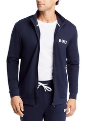 Hugo Boss Boss Ease Cotton Logo Print Full Zip Jacket Regular Fit
