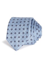 Hugo Boss BOSS Floral Grid Neat Cotton Skinny Tie