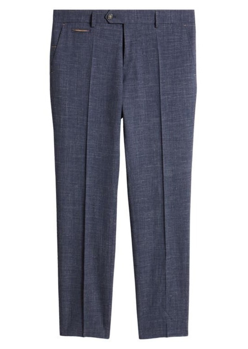 Hugo Boss BOSS Gee Flat Front Wool & Silk Blend Dress Pants