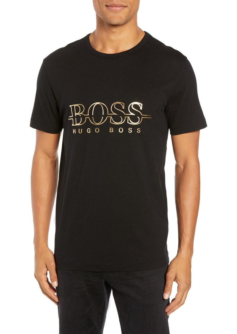Hugo Boss BOSS Regular Fit Gold Logo T-Shirt | T Shirts