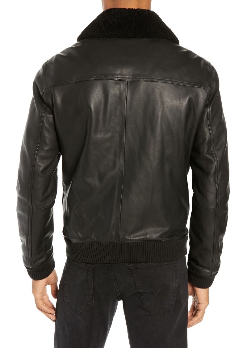 boss aviator leather jacket