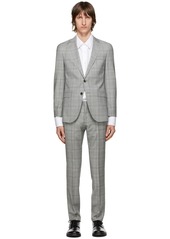 Hugo Boss Boss Grey Checked Novan6 Ben2 Suit