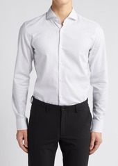 Hugo Boss BOSS Hank Slim Fit Geo Print Stretch Cotton Dress Shirt