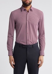 Hugo Boss BOSS Hank Slim Fit Geometric Print Stretch Dress Shirt