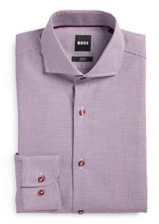 Hugo Boss BOSS Hank Slim Fit Micropattern Stretch Dress Shirt