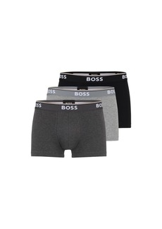 BOSS HUGO BOSS Men's 3-Pack Stretch Cotton Regular Fit Trunks