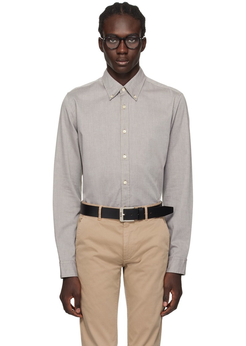 Hugo Boss BOSS Khaki Button-Down Shirt