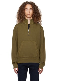 Hugo Boss BOSS Khaki Half-Zip Sweater