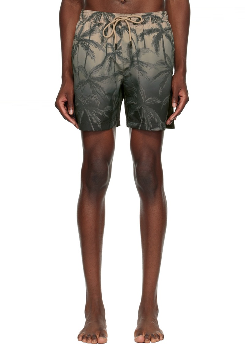 Hugo Boss BOSS Khaki Printed Swim Shorts