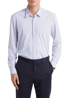 Hugo Boss BOSS Liam Regular Fit Geometric Print Button-Up Shirt