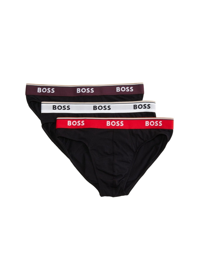 Hugo Boss BOSS Men's 3 Pack Bold Logo Cotton Stretch Briefs  XXL