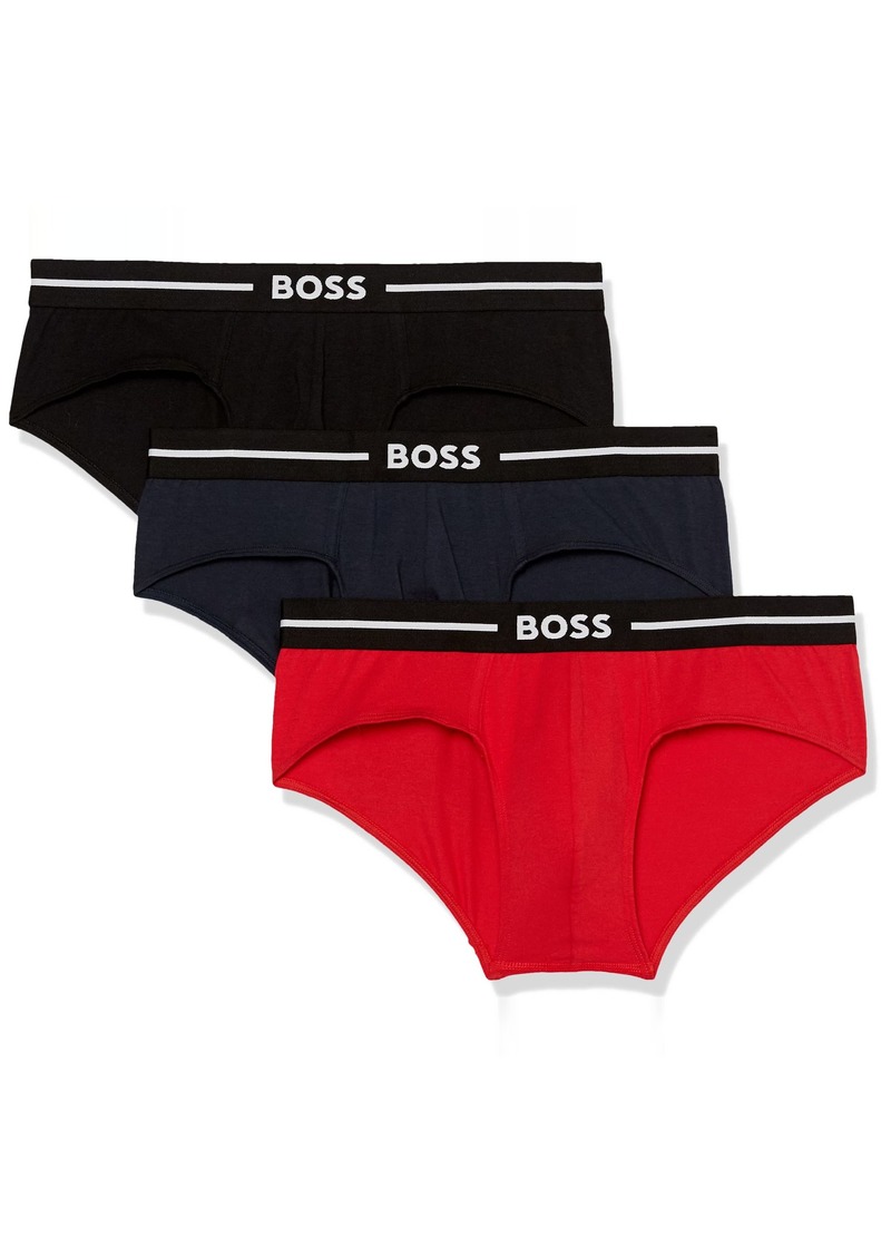 Hugo Boss BOSS Men's 3-Pack Bold Logo Hipster Briefs  S