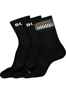 Hugo Boss BOSS Men's 3-Pack Bold Logo Solid Cotton Socks