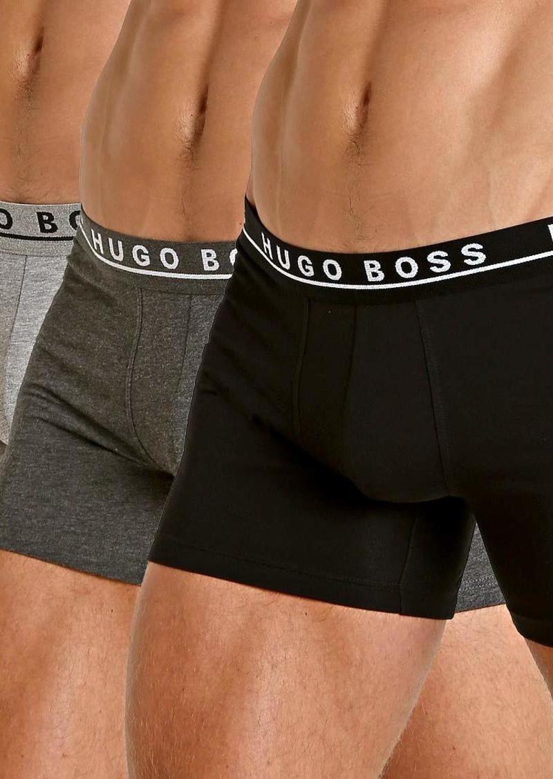 Hugo Boss BOSS Men's Power 3-Pack Bold Logo Boxer Briefs  l
