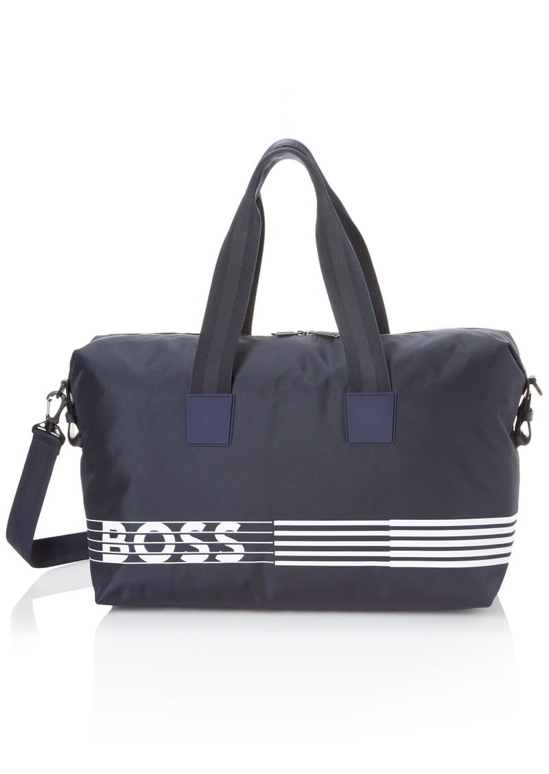 Hugo Boss BOSS Men's Contrast Stripe Logo Polyester Duffle Bag