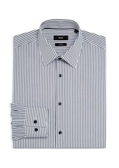 Hugo Boss BOSS Men's Jano Cotton Stripe Slim Fit Dress Shirt
