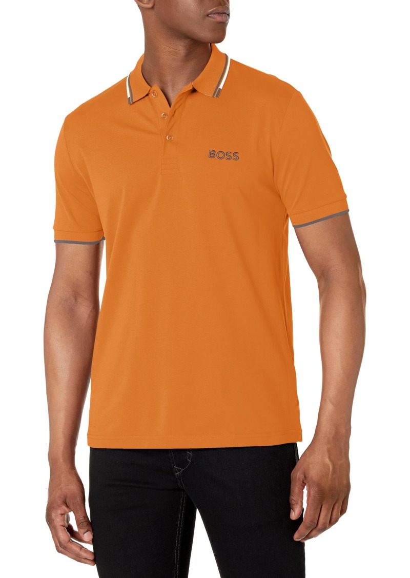 Hugo Boss BOSS Men's Paddy Pro Contrast Color Cotton Stretch Polo Shirt