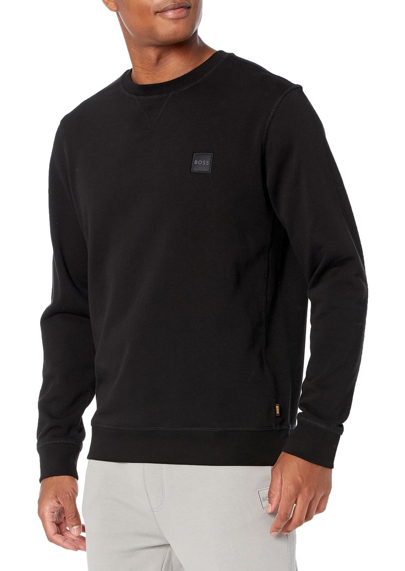 Hugo Boss BOSS Men's Patch Logo French Terry Pullover Cotton Sweatshirt  XXXL