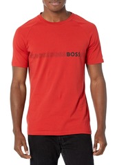 Hugo Boss BOSS Men's Slim Fit Repeating Logo Short Sleeve T-Shirt deep red L