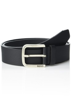 Hugo Boss BOSS Men's Smooth Leather Engraved Buckle Casual Belt