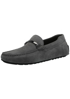 Hugo Boss BOSS Men's Smooth Suede Slip On Drivers Loafer high Rise Grey