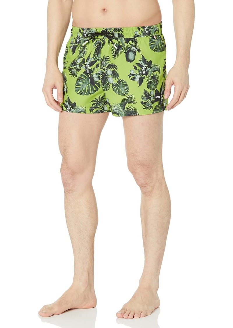 Hugo Boss BOSS Pattern Short Length Swim Trunks