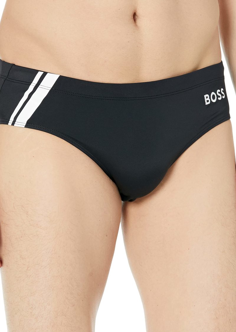 Hugo Boss BOSS Men's Standard Side Logo Solid Swim Briefs  L