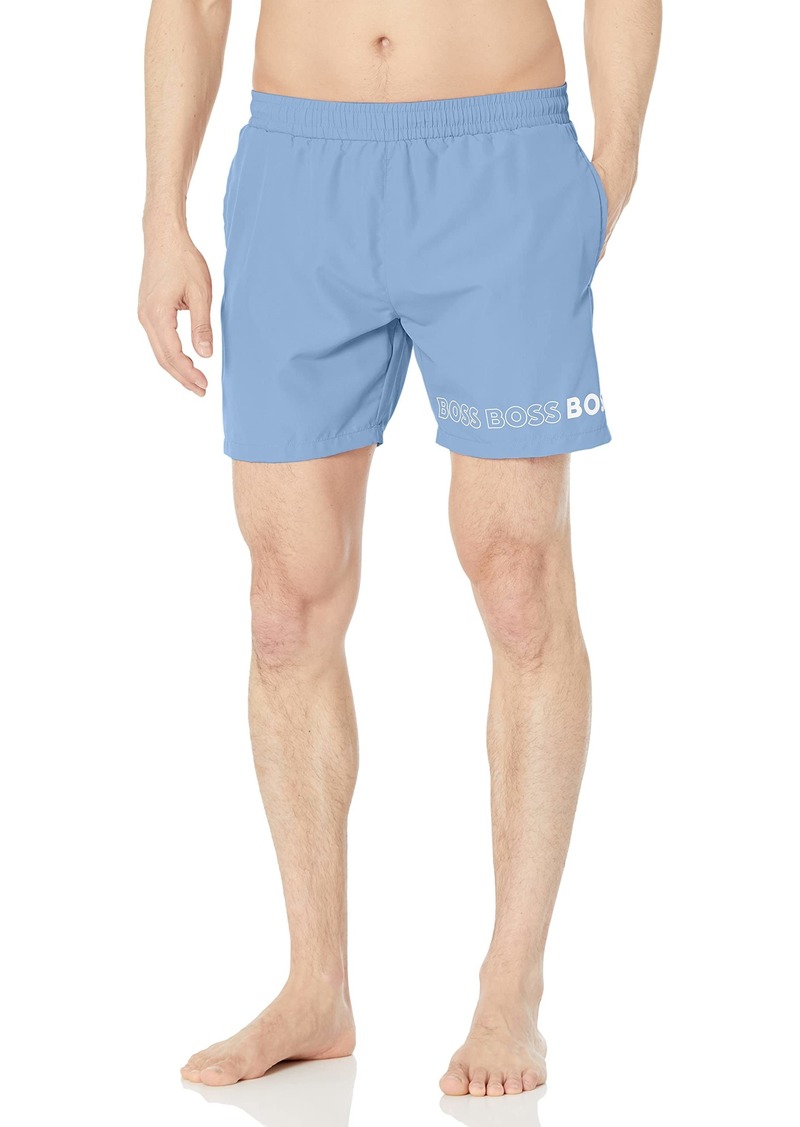 Hugo Boss BOSS Men's Standard Vertical Logo Swim Trunk  S