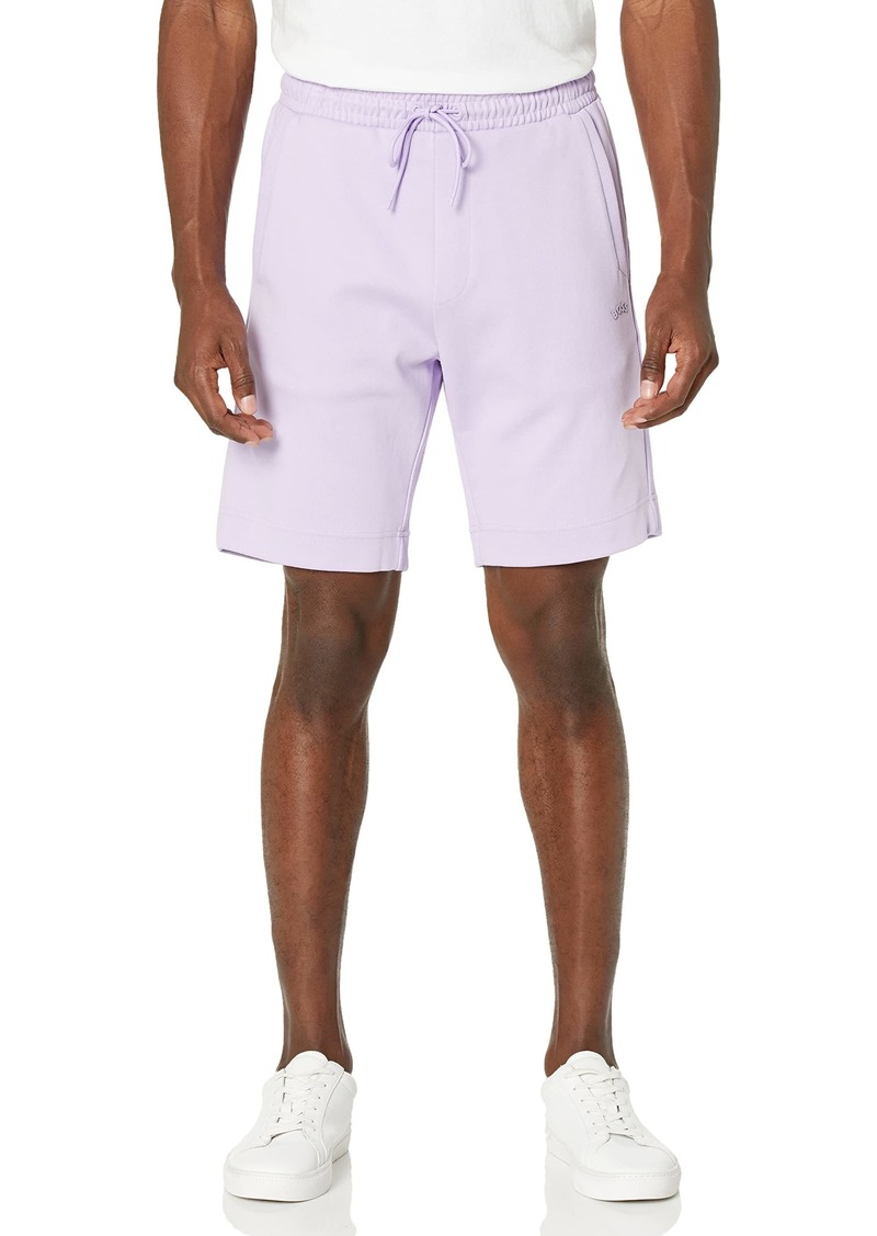 Hugo Boss BOSS Men's Tonal Curved Logo Cotton Shorts  XL
