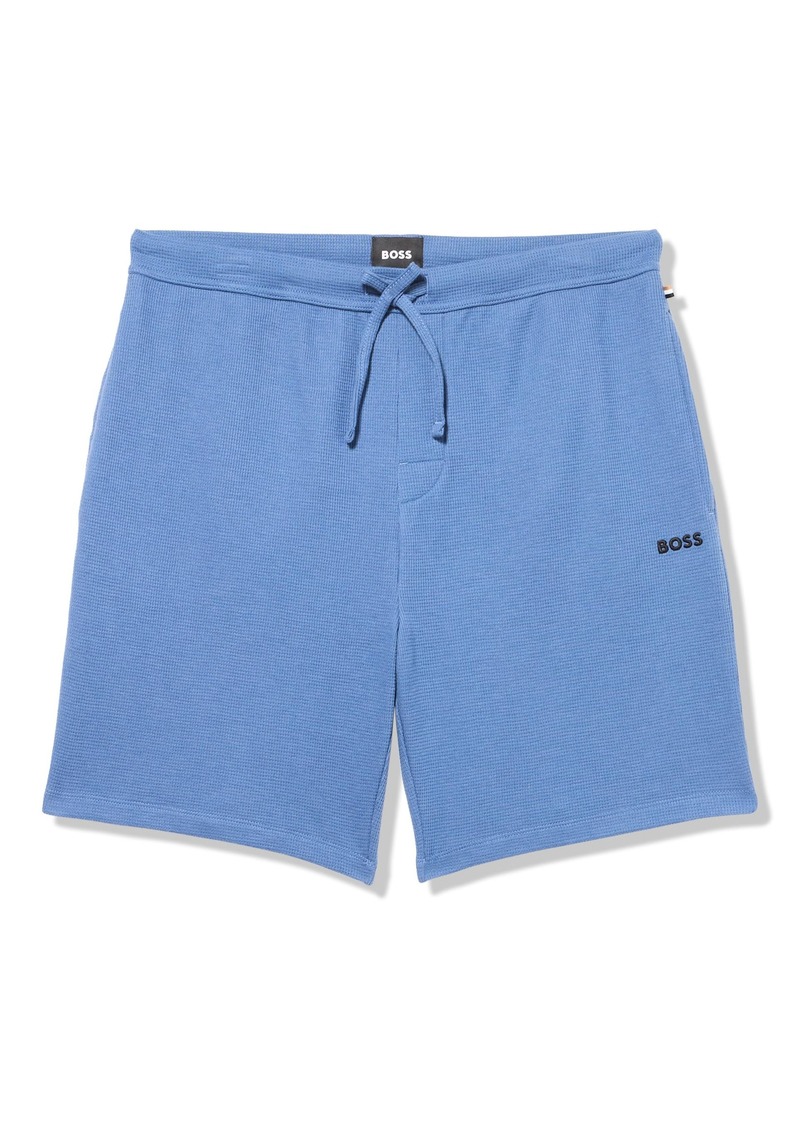 Hugo Boss BOSS Waffle Contrast Logo Lounge Shorts