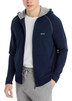 Hugo Boss Boss Mix & Match Cotton Blend Full Zip Hooded Jacket