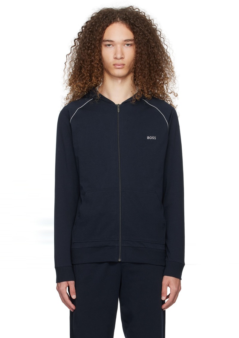 Hugo Boss BOSS Navy Embroidered Hoodie