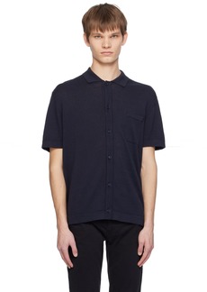 Hugo Boss BOSS Navy Spread Collar Shirt