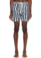 Hugo Boss BOSS Navy Striped Swim Shorts