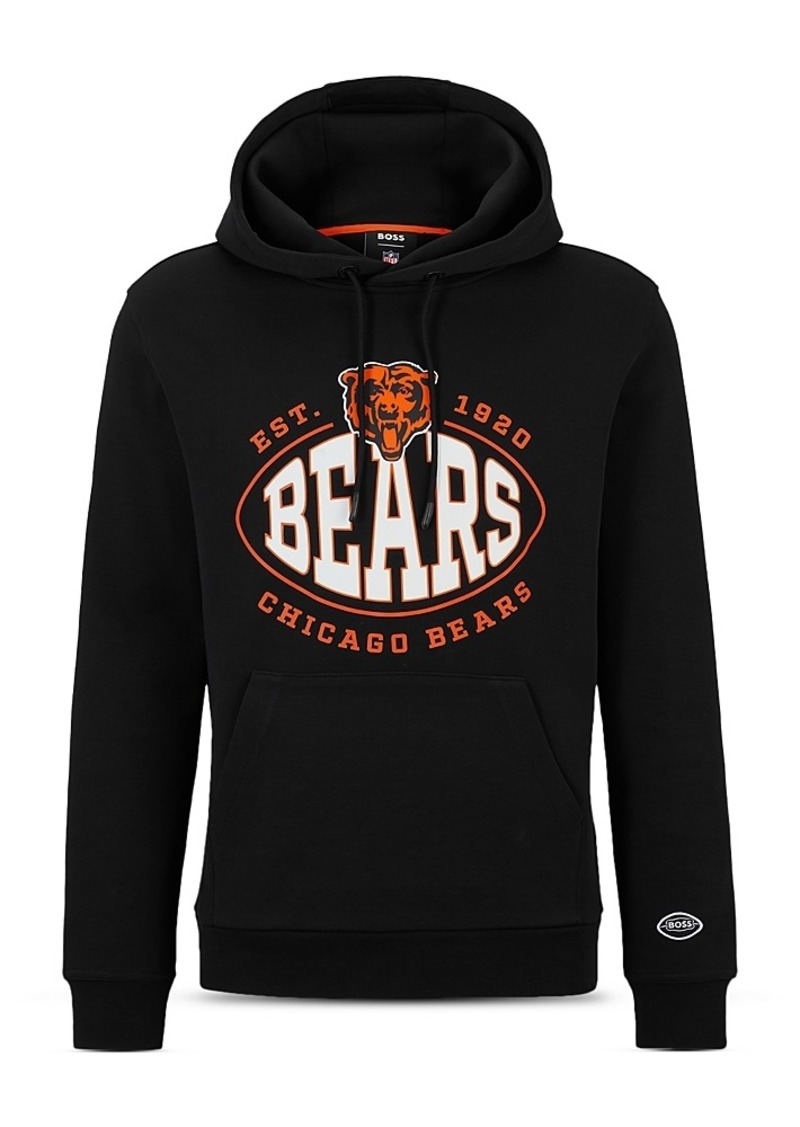 Hugo Boss Boss Nfl Chicago Bears Cotton Blend Printed Regular Fit Hoodie