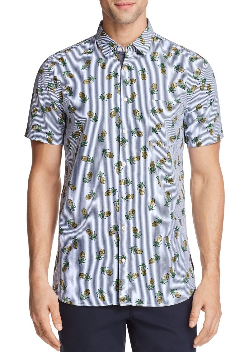 dato Sammentræf stressende Hugo Boss BOSS Orange Cattitude Pineapple Print Short Sleeve Button-Down  Shirt | Tops