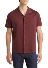 Hugo Boss BOSS Powell Solid Short Sleeve Cotton Button-Up Shirt