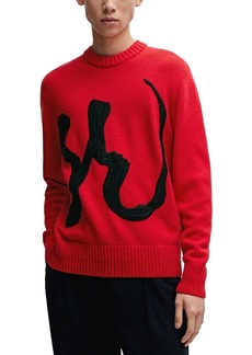 Hugo Boss Boss Prello Lunar New Year Embroidered Crewneck Sweater