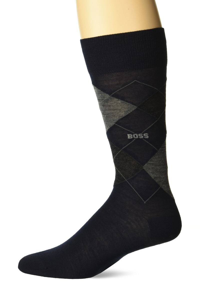 Hugo Boss BOSS Regular Length Wool Blend Argyle Socks