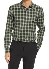 Hugo Boss BOSS Reid Slim Fit Plaid Stretch Button-Up Shirt in Open Green at Nordstrom