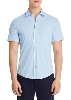 Hugo Boss Boss Robb Slim Fit Short Sleeve Button Front Shirt