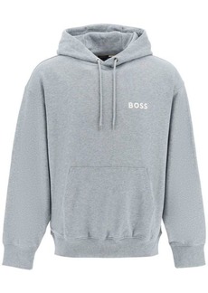 Hugo Boss Boss rubberized logo detail hoodie