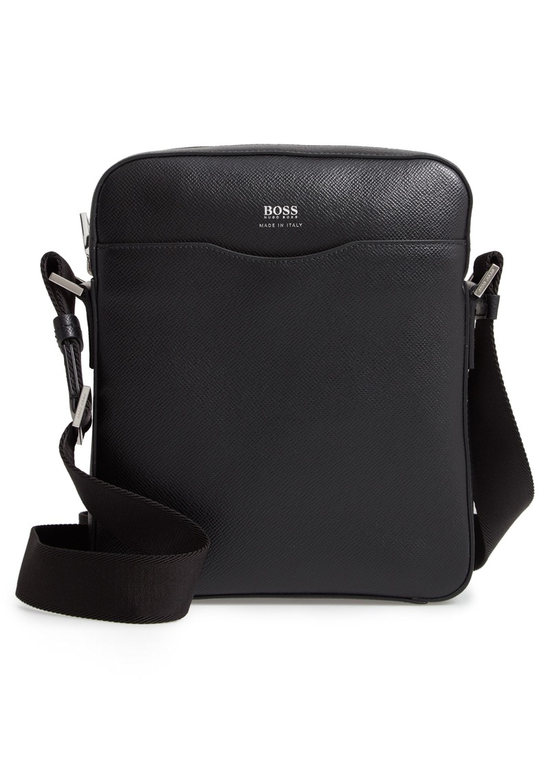 Hugo Boss BOSS Signature Leather Reporter Bag | Bags